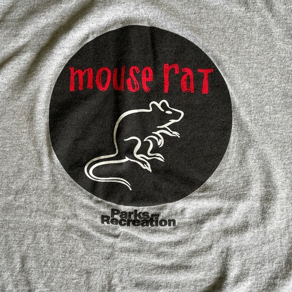 Parks & Recreation Official Gray Mouse Rat T Shirt M - Picture 2 of 4